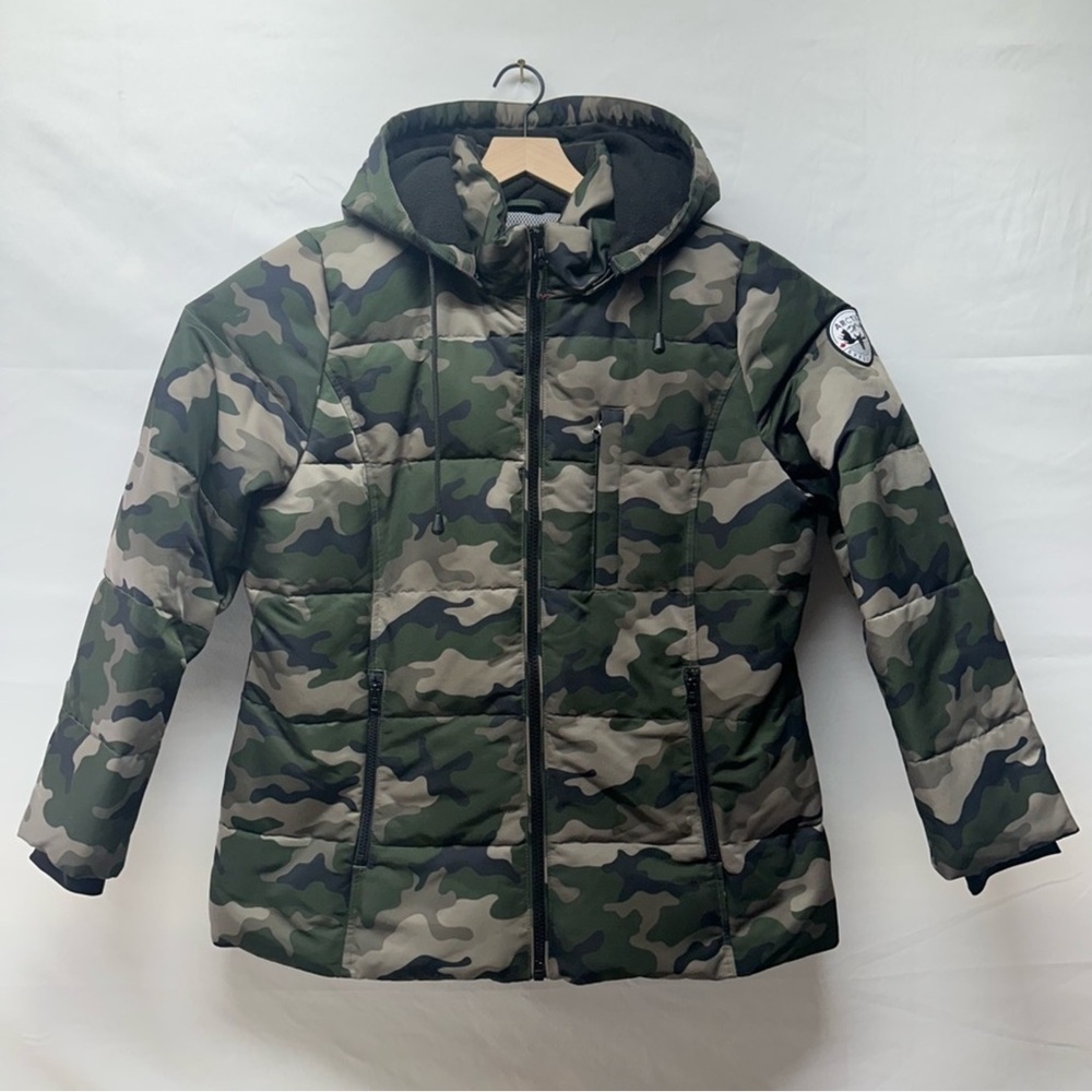 Arctic Expedition Camo Puffer Jacket Hooded - Men's Size L